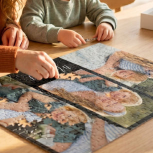Puzzle Mamá Estableció Escritura Moderna Negra 3 Foto