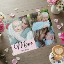 Mamá Estableció Escritura Negra 3 Regalo de Foto