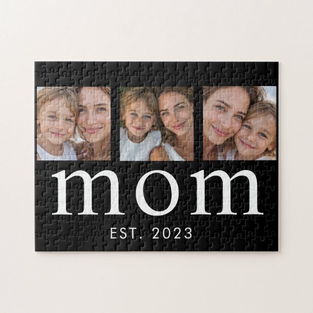 Puzzle Mamá Estableció Minimalista Moderna 3 Fotos (Horizontal)