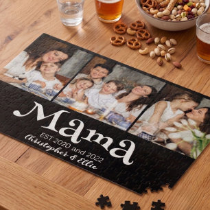 Puzzle Mama Estableció Nombres de Niños Texto Divertido 3