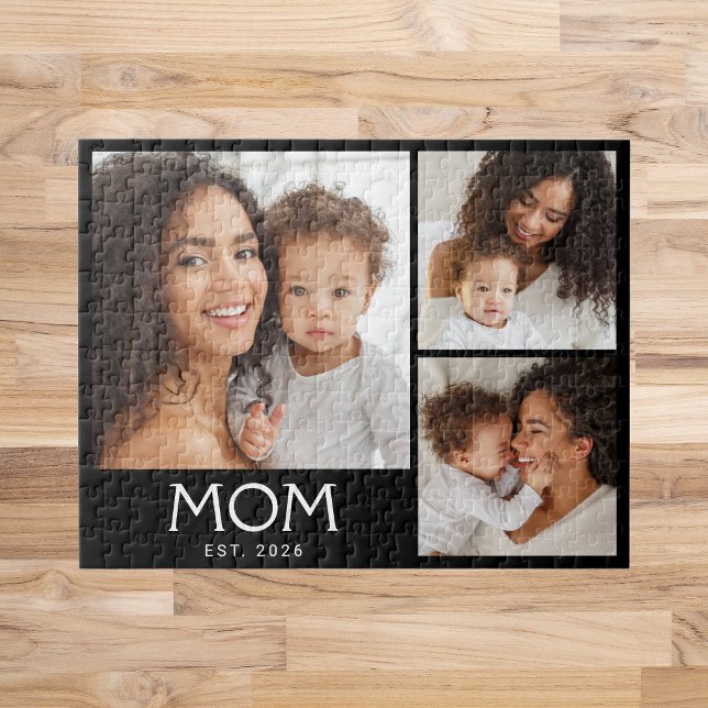 Puzzle Mamá Estableció Tipografía Moderna Negra Foto 3  (Subido por el creador)