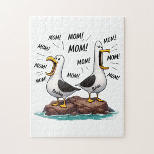 Puzzle Mamá Gaviota Divertida Personalizada