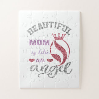 Puzzle Mamá hermosa es como un ángel