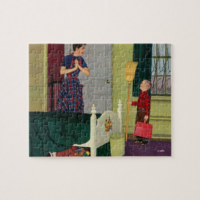 Puzzle ¡Mamá, limpié mi sitio! (Horizontal)