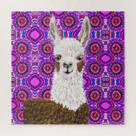 Puzzle Mama Llama Viviendo En Púrpura