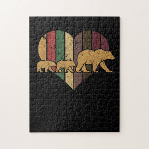 Puzzle Mama Lleva Dos Cubs Regalo De Día de la Madre De 