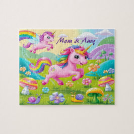 Puzzle Mamá Mágica y Praderas de Flores de Champiñones de