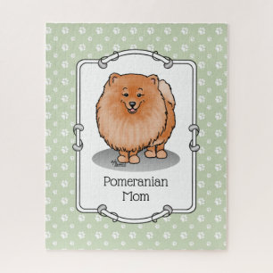 Puzzle Mamá panomana Pom Mom (naranja roja)