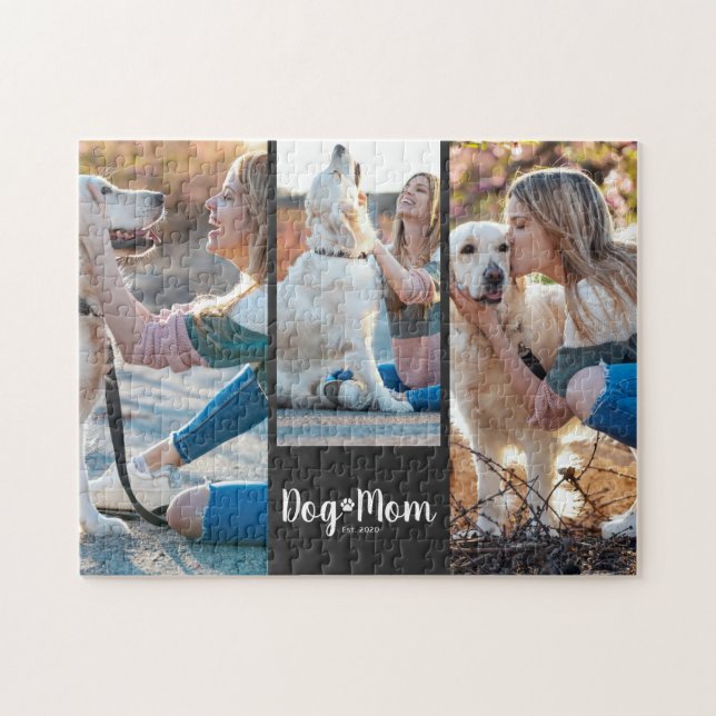 Puzzle Mamá Perro Establecida Escritura Moderna Negra 3 F (Horizontal)