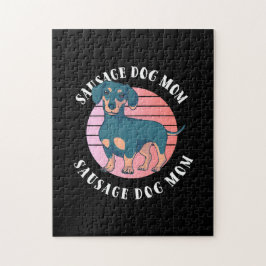 Puzzle Mamá Perro Salchicha