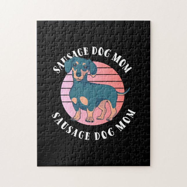 Puzzle Mamá Perro Salchicha (Vertical)