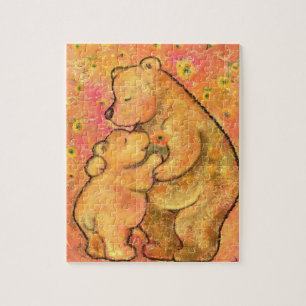 Puzzle Mamá y el oso bebé - Día de la madre