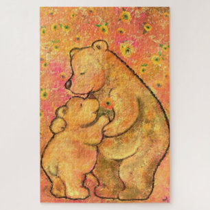Puzzle Mamá y el oso bebé - Día de la madre -