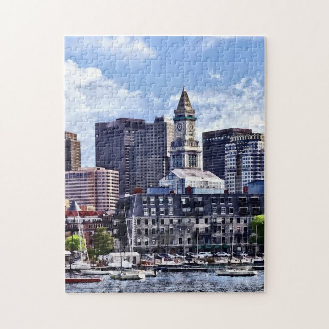 Puzzle Mamáes de Boston - Skyline With Personalizado Hous (Vertical)