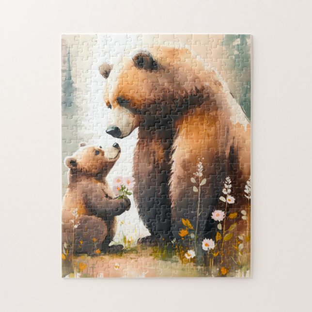 Puzzle Mami y bebé oso (Vertical)