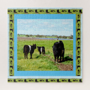 Puzzle Mamita Y Vacas Galloway Con Cintura De Bebé,