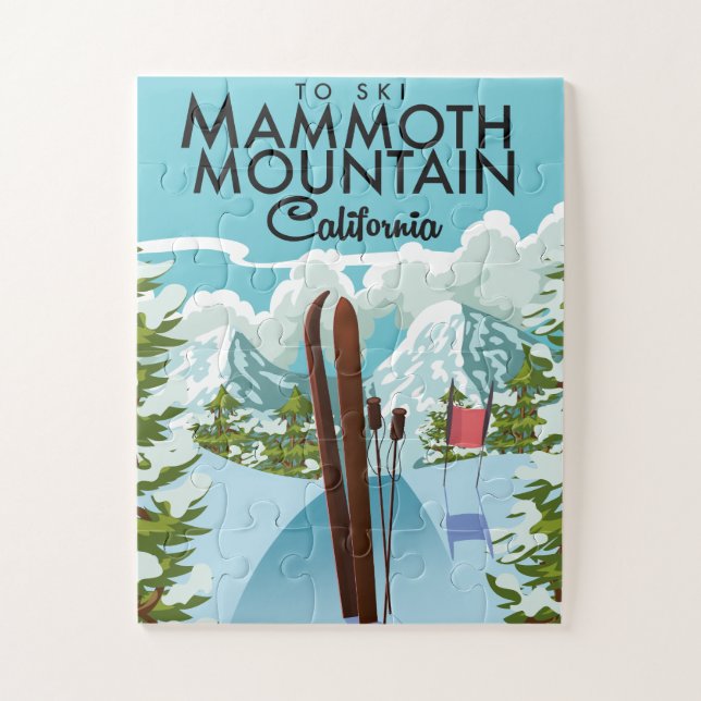 Puzzle Mammoth Mountain California a ski (Vertical)