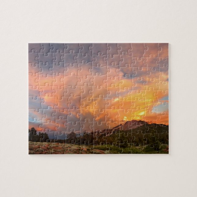 Puzzle Mammoth Mountain Sunset de la Cumbre de Minaret (Horizontal)