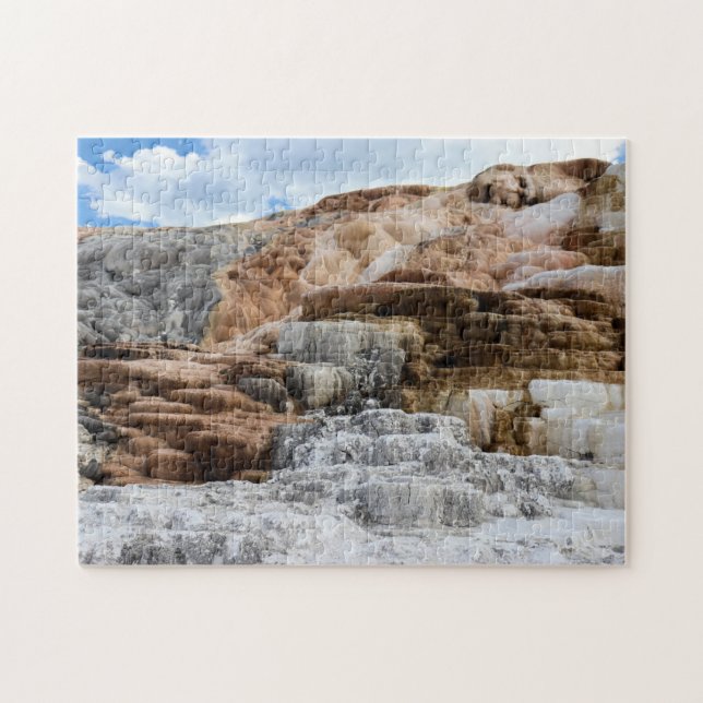 Puzzle Mamut Hot Springs en el Parque Nacional Yellowston (Horizontal)