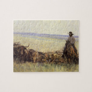 Puzzle Manada de Sendero a Wyoming por WHD Koerner