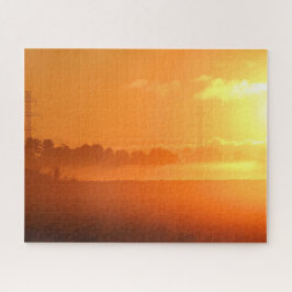 Puzzle Mañana amanecer con niebla