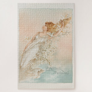 Puzzle "Mañana de Pascua" - Impresión Vintage, L. Prang &