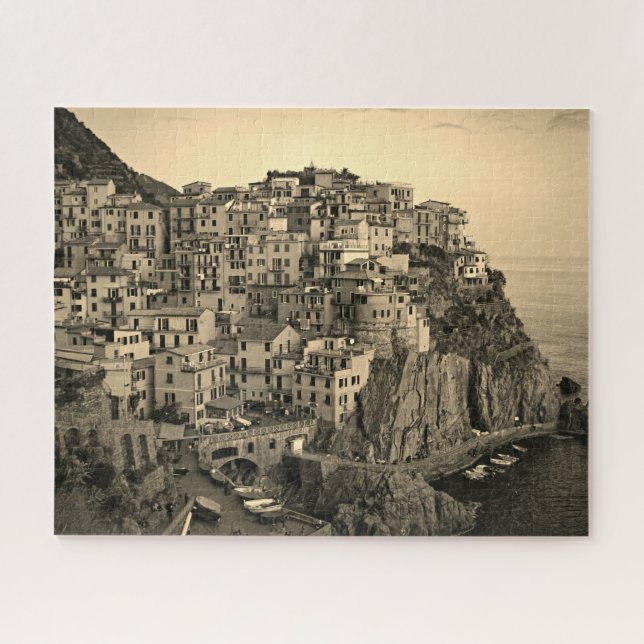 Puzzle Manarola en los tonos sepia - Italia - 16x20 - 520 (Horizontal)