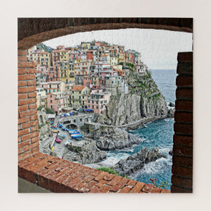 Puzzle Manarola, Italia - Vista de ventana - 676 pcs.