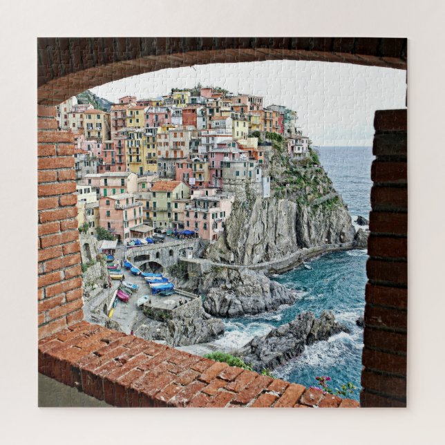 Puzzle Manarola, Italia - Vista de ventana - 676 pcs. (Vertical)