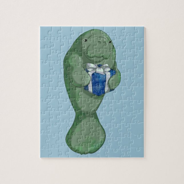 Puzzle Manatee del navidad (Vertical)