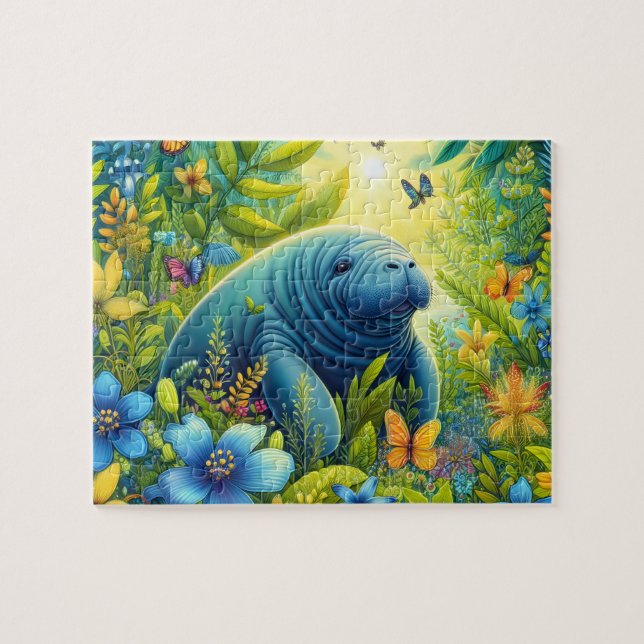 Puzzle Manatí Floral (Horizontal)