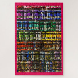 Puzzle Manchas de hilo de bordado coloridas