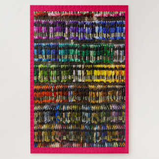 Puzzle Manchas de hilo de bordado coloridas