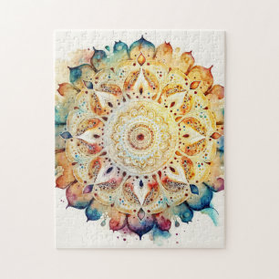 Puzzle Mandala acuarela