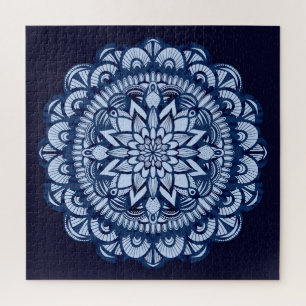 Puzzle Mandala azul de la marina bohemia