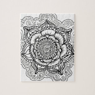 Puzzle Mandala blanco y negro
