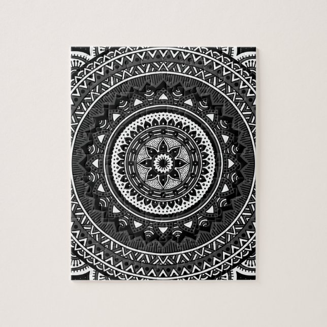 Puzzle Mandala blanco y negro (Vertical)