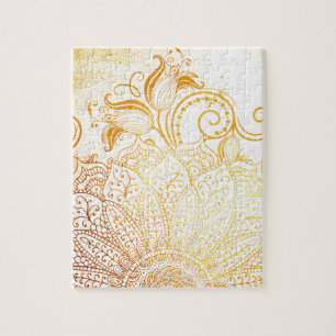 Puzzle Mandala - cepillo de oro