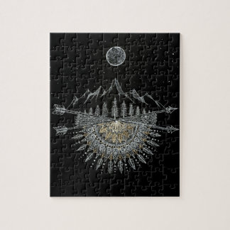 Puzzle Mandala de la cordillera de la luna y del cielo