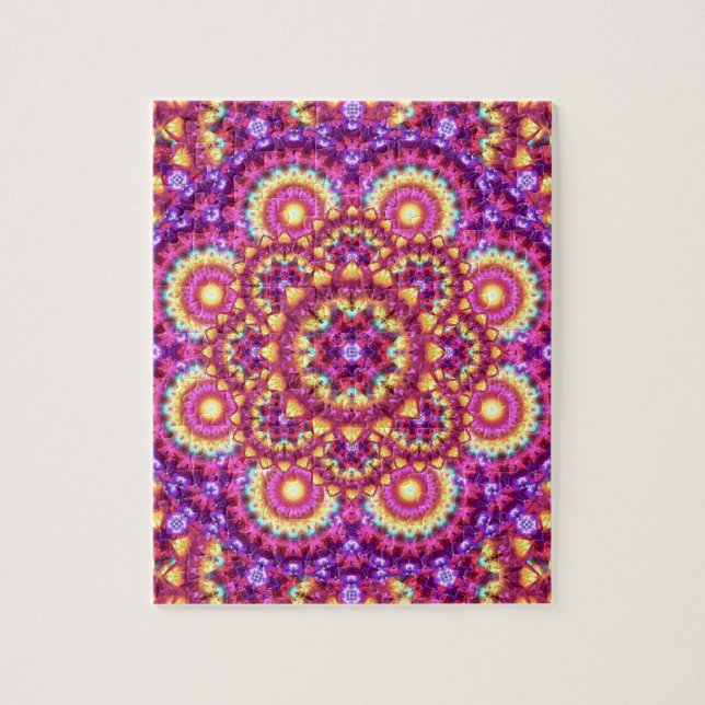 Puzzle Mandala de la matriz del arco iris (Vertical)
