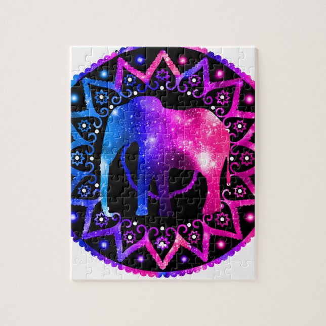 Puzzle Mandala del elefante (Vertical)