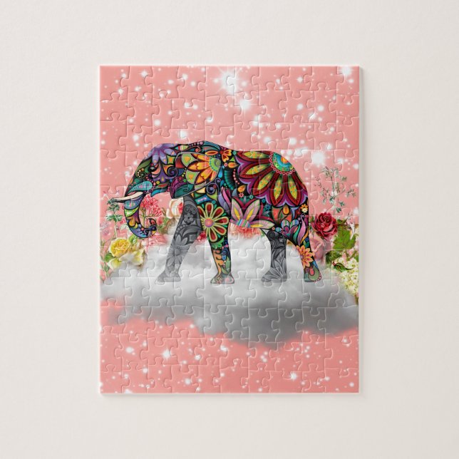 Puzzle Mandala Elephant (Vertical)