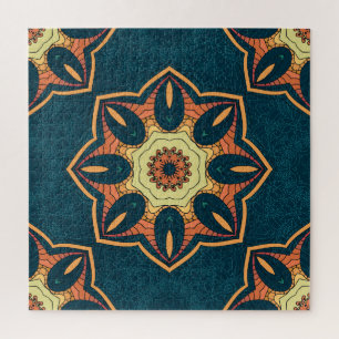 Puzzle Mandala étnica: patrón de cosecha ininterrumpida