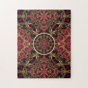 Puzzle Mandala, extracto de la cruz de la tapicería del