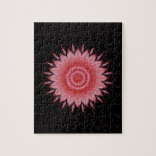 Puzzle Mandala flor en rosa