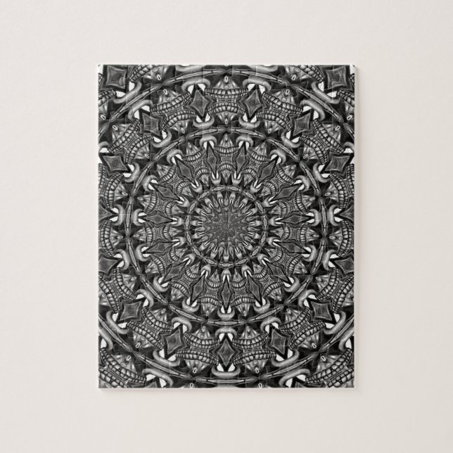 Puzzle Mandalá monocromo (Vertical)