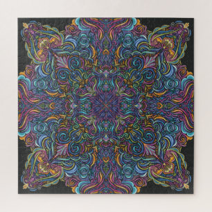 Puzzle Mandala psicodélica