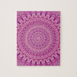Puzzle Mandala rosada de la flor