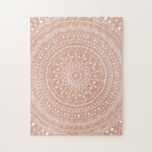 Puzzle Mandala tribal geométrica (Vertical)