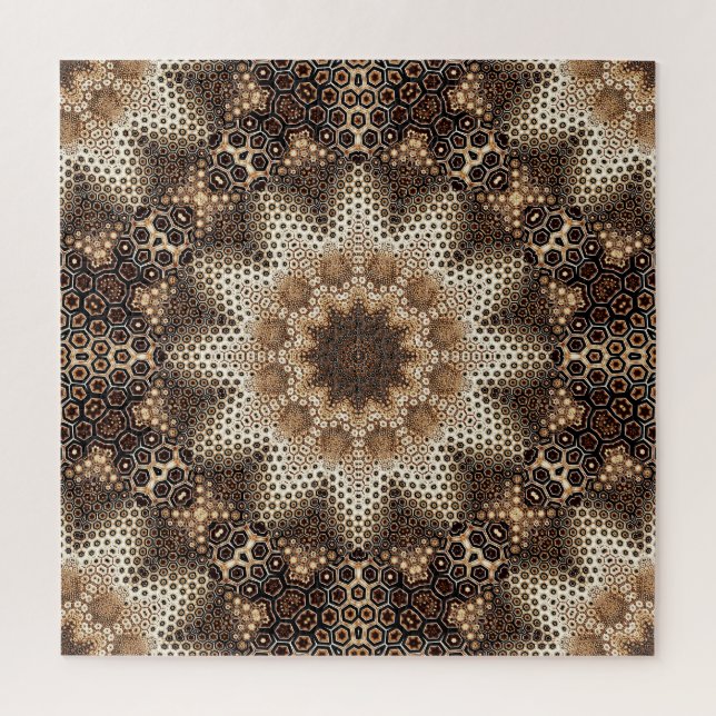 Puzzle Mandala with Hexagonal Elements (Vertical)